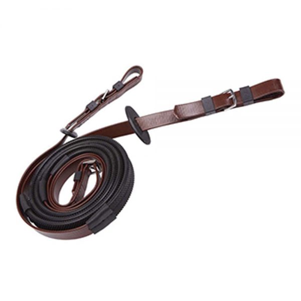 Rein-Buckle-End-Race-Reins-Black-Grip Rein-Buckle-End-Race-Reins-Black-Grip