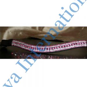 Diamante Bling Sparkly Browband 5 Row Crystals Dressage