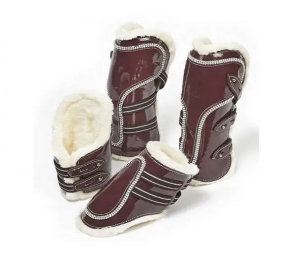 Horse-Patent-Leather-Tendon-&-Fetlock-Boots-For-Riding-1