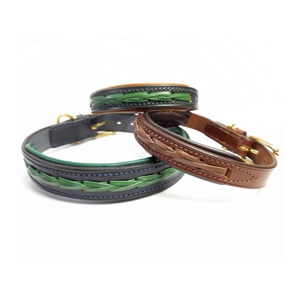 Hot-Sale-Heavy-Duty-Adjustable-Durable-Braided-Leather-Dog-Collar