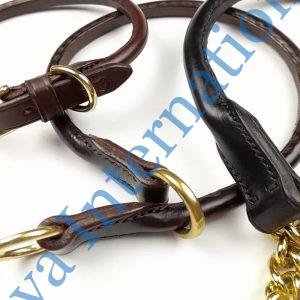 Rolled Leather Slip (Choker) Dog Collars