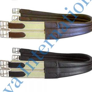 SIE EQUESTRIAN Contoured English Chafeless Girth Black Brown