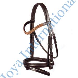 Rose Gold Horse Dressage Snaffle Bridle in Sweden