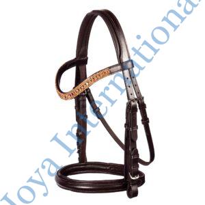 Horse Rose Gold Dressage Snaffle Bridle in India