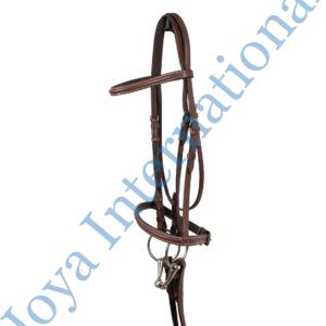 Horse raised leather bridle with  5/8" Laced reins