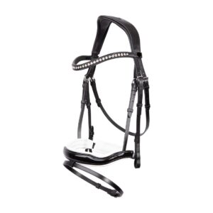 Dressage leather bridle with crystals for sale