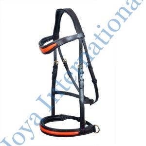 Leather sidepull custom bitless horse bridle