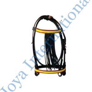 Spanish Flag Horse Snaffle Bridle with Reins
