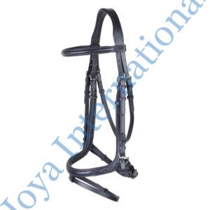 Black Leather Horse snaffle Bridle For Ridding Use