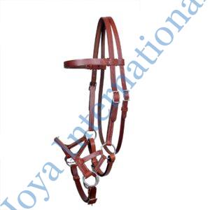 Horse Side Pull Bridle Full Grain Leather Reins